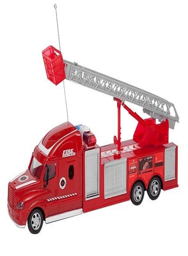 Breatoi ! Kids Fire Rescue, R/C Fire Engine Truck, Radio Control Fire Engine Truck With Simulations For The Kids Age 3+,Red - Image 2